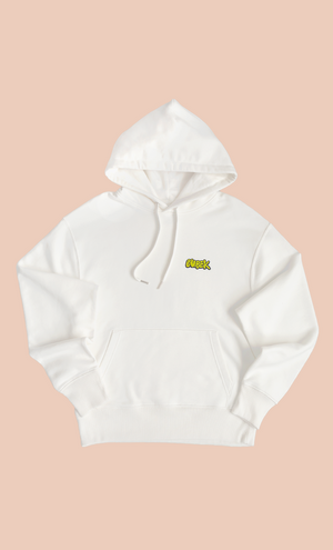 BUREK PREMIUM OVERSIZED HOODIE - OFF WHITE/LIME