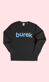 BUREK PREMIUM SWEATSHIRT -  BLACK / BLUE PUFF PRINT