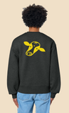 BUREK PREMIUM OVERSIZED SWEATSHIRT - GRAY / YELLOW