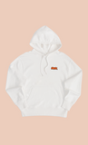 BUREK PREMIUM OVERSIZED HOODIE - OFF WHITE/ORANGE