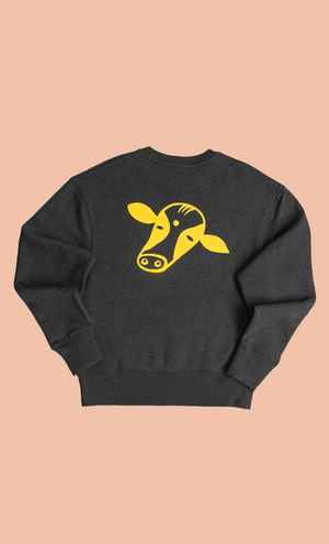 BUREK PREMIUM OVERSIZED SWEATSHIRT - GRAY / YELLOW